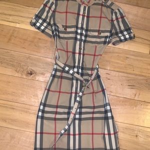 Burberry beige red, black & white Nova check dress